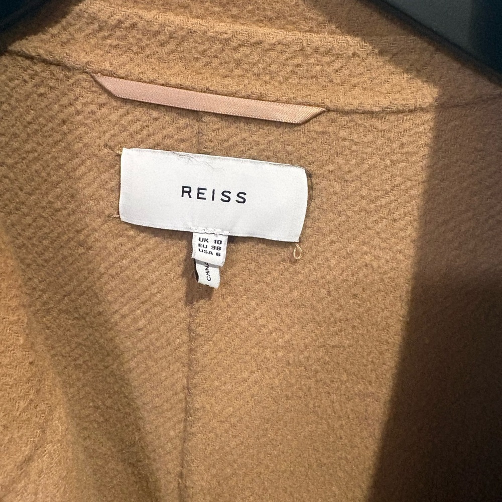 Reiss Camel Belted Trench Coat - Picture 3 of 8